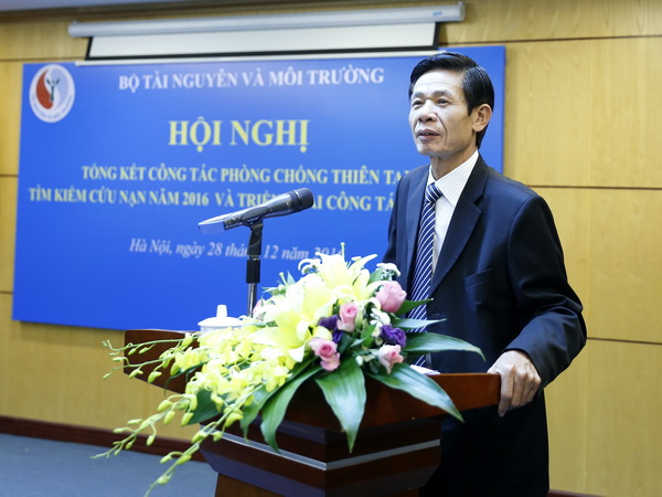 Ảnh Thứ trưởng Bộ Tài nguyên và Môi trường Chu Phạm Ngọc Hiển phát biểu tại hội nghị