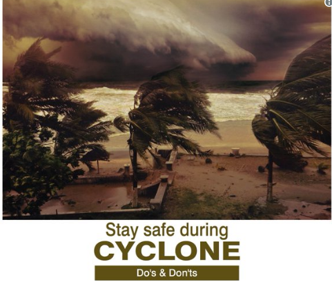 Stay safe during cyclone
